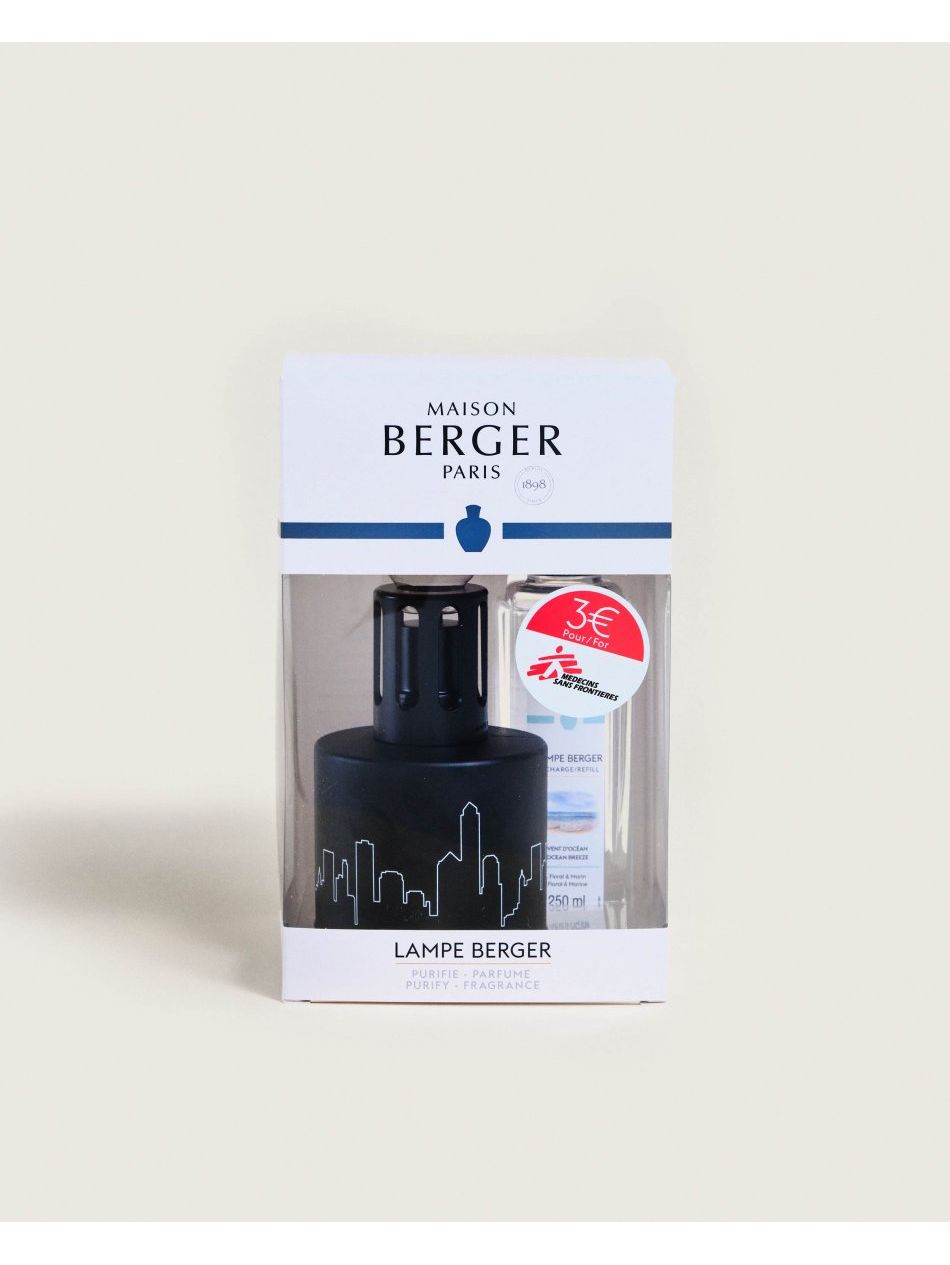 Lampade Catalitiche :: Per colore :: Nere e Grigie :: Lampe Berger - Pure  Noir x Medici Senza Frontiere con 250ml Vent d'Océan